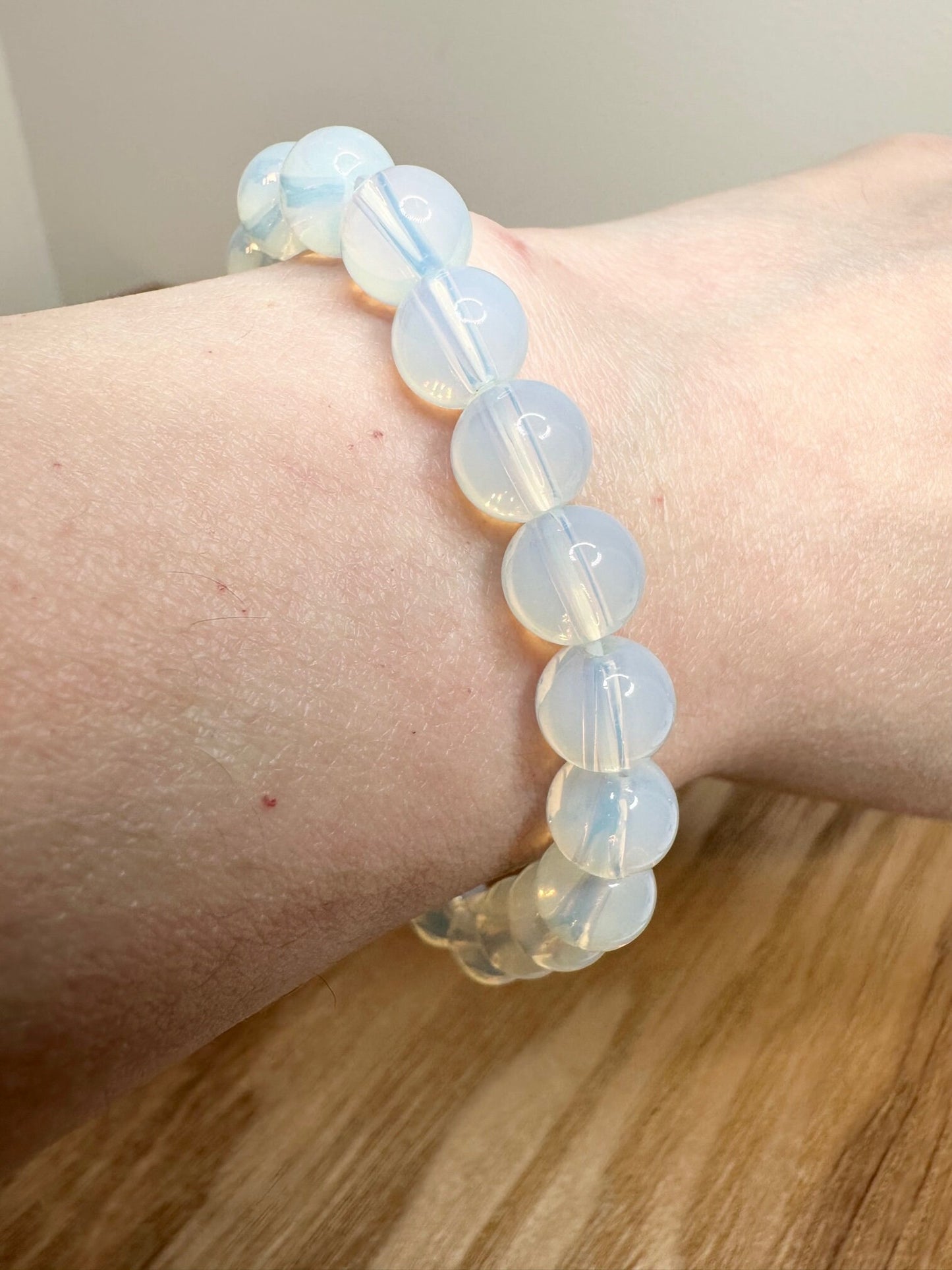 All Rounded Opalite 8mm and 10mm Bracelet for Peace, Tranquillity, Purity and Alleviating anxiety